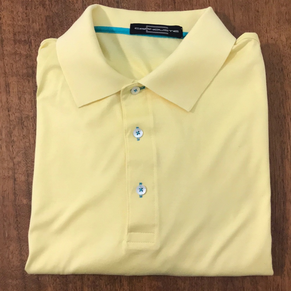 Carnoustie Men’s Golf Polo In Lemon Yellow